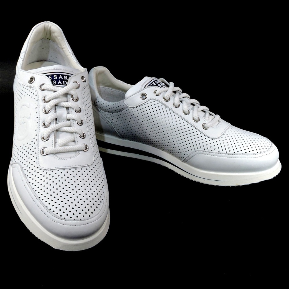 CASADEI 🇮🇹 MEN'S WHITE LEATHER COMFORT SUMMER SNEAKERS